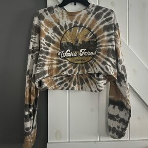 Wake Forest Deacs Tie Dye Crop long Sleeve tee